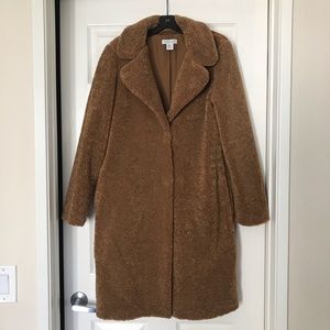 NWOT Rachel Zoe Long Teddy Coat - Brown
